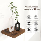 Square Floating Shelves for Wall 8"W x 8"D x 1.2"H, Small Engineered Wood Wall - Image 4