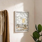 Set of 2 19x26 Inch Large Grey Shatterproof Rectangular Wall Mirrors, Boho - Image 6