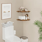 Homode Corner Shelf Wall Mount, 12 Inch Wood Floating Corner Shelves - Image 2
