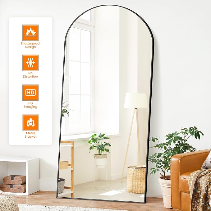 TRAHOME Full Length Arched Mirror, Living Room, Dressing Room - Image 2