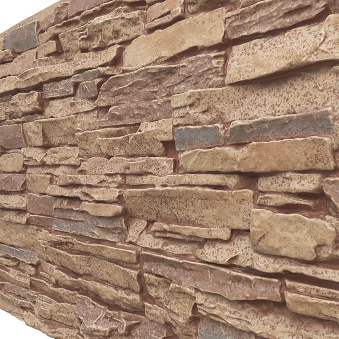 EverStone Canyon Ridge Faux Stone Panel, 45 3/4"W x 24 1/2"H x 1 1/4"D - Image 7