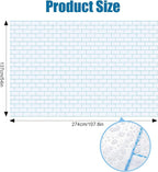 Chuangdi 2pcs 4.5 x 9 Feet Brick Wallpaper Peel and Stick Backdrop Tablecloth - Image 2