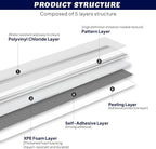 Thick Peel and Stick Baseboard Trim, 3.93" x 196.8" Wallpaper Borders, PVC+XPE - Image 3