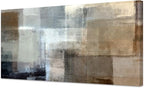 Baisuart Canvas Prints Abstract Wall Art Print Paintings Grey and Brown by Baisuart