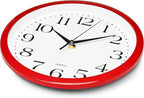 Bernhard Products Red Wall Clock Silent Non Ticking - Image 6