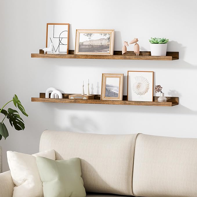 upsimples Floating Shelves for Wall, 35.5 Inch Shelves for Decor Storage Set of - Image 5