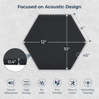 18 Pack Hexagon Acoustic Panels, Self-Adhesive Acoustic Wall Panels - Image 6