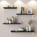 YGEOMER Floating Shelves for Wall, Different Sizes Black Wall Shelves for by YGEOMER