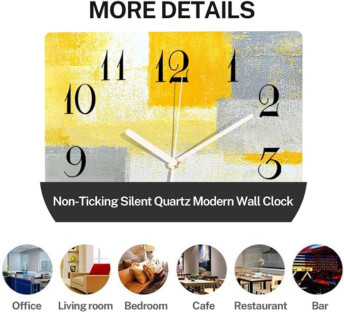 ArtSocket 12 Inch Silent Non-Ticking Wall Clock, Modern Vintage Style, Battery - Image 4
