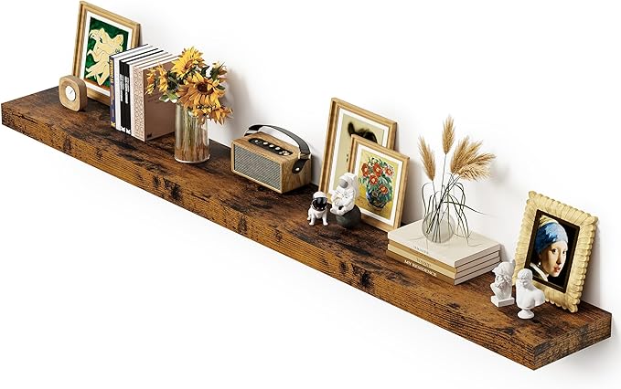 Vivelove 12 Inch Deep Floating Shelves 72 inch Long, 72 x 12 Wide Wall Shelves by VIVELOVE