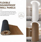 94.5 x 23.6 in Acoustic Wood Wall Panels, 3D Flexible Soundproof Absorbing - Image 6