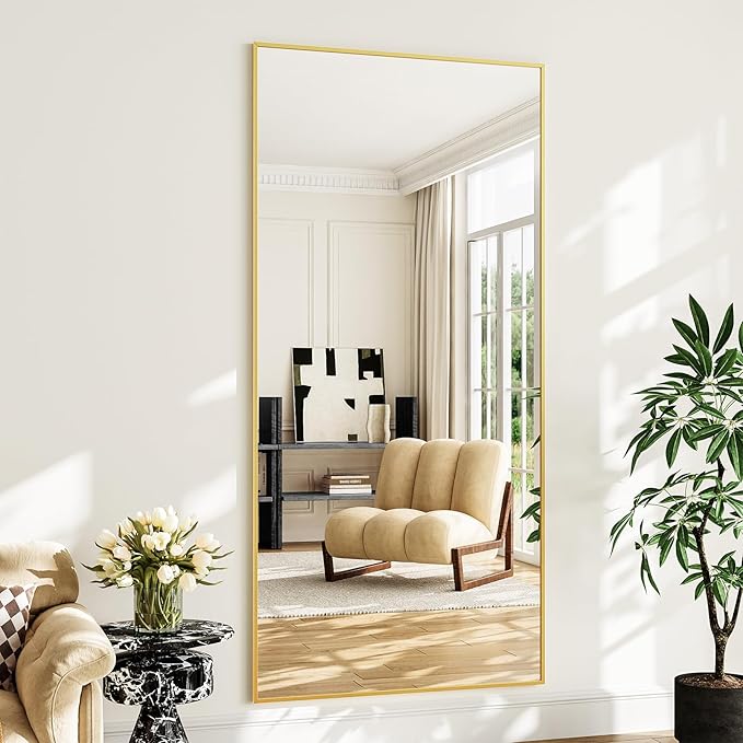 Koonmi 78"x35" Floor Mirror Full Length, Bedroom Floor Body Mirror - Image 3