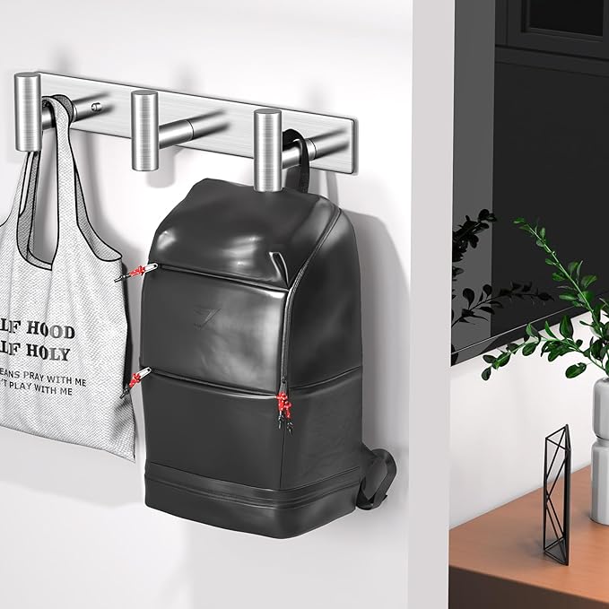 Wall Mounted Coat Rack-3 Hooks, Heavy Duty Stainless Steel Wall Hooks - Image 6