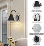Powfloven Vintage Rechargeable Wall Sconces Set of 2, Battery Operated Bedside - Image 2