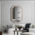 36x24 Inch Boho Wooden Scalloped Mirror - Image 2