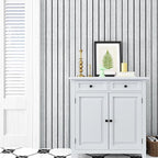White/Grey Wood Slat Panels for Interior Wall Decor Self Adhesive Textured 3D - Image 3