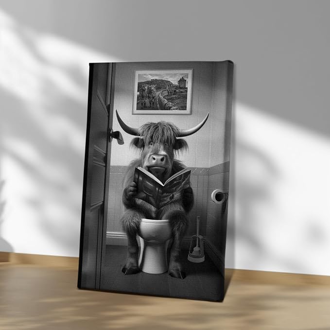 DIHSIEG Inspirational Canvas Wall Art funny bathroom wall art Print Poster - Image 7