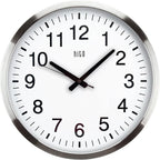 HITO 16" Silent Wall Clock Battery Operated Non Ticking Sweep Movement Glass by hito