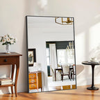 KOCUUY 60x40 Inch Large Black Wall Mounted Mirror, Aluminum Framed Decorative - Image 4