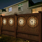 gardencave 4 Pack Solar Fence Lights Metal Solar Powered Outdoor Wall Deck Step - Image 4