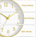 Mosewa Wall Clock 12 Inch, Battery Operated Silent Non-Ticking Modern Analog - Image 7