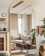 DMWOODFL 77x38 Inch Gold Arched Full Length Mirror - Image 3