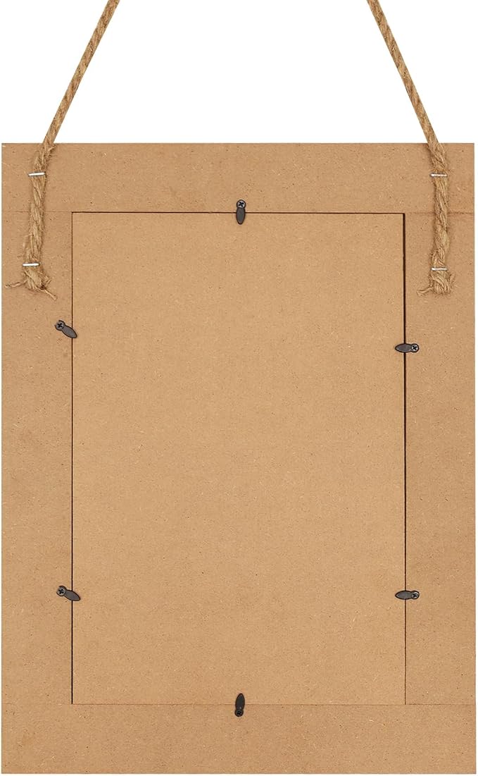 Rectangle Wall Mirror for Bathroom, Distressed White Wood Decor - Image 7