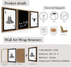 Western Wall Art Set of 3, Southwestern Cowboy Playing Card Wall Decor - Image 2