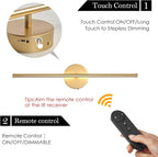 KARTOOSH Battery Operated Wall Sconces, Dimmable Wall Sconces Set of Two - Image 3