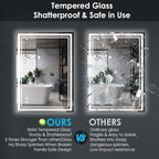 24“ x 36” LED Mirror for Bathroom Front and Backlit Anti-Fog Dimmable 3 Colors - Image 7