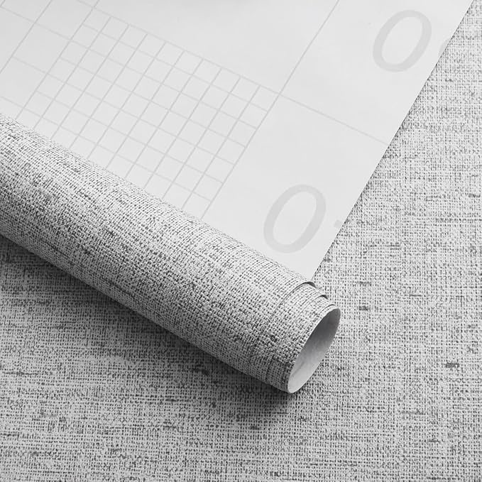 Gray Grasscloth Peel and Stick Wallpaper Textured Contact Paper 15.7inch x - Image 6