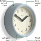 JONES CLOCKS® Fuze wall Clock | Small Round Clock | Pale Blue | Playful Modern - Image 5