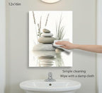 KBIERQN Zen Stone Canvas Wall Art Stacked Stones in Water Poster Print Tranquil - Image 5