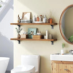 HOOBRO Floating Shelves for Wall, 31.5" Wall Mounted Shelves Set of 2, Hanging - Image 2