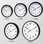 LEIKE Metal Wall Clock 14IN Black, Retro Silent Quartz Battery Operated - Image 3