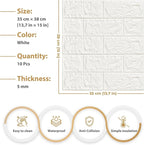 JOLOV 20 PCS 3D Wall Panels Peel and Stick - Image 3