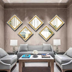 2 Piece Wall Mirrors, Crush Diamond Wall Decor - Image 6