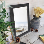 AAZZKANG Black Mirrors for Wall Rectangle Wood Framed Decorative Wall Hanging - Image 6