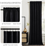 NICETOWN Black Velvet Blackout Curtains 80 inch Long - Image 5