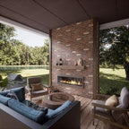 EverStone Aged Brick Faux Brick Panel, 46 7/8"W x 27"H x 1 1/4"D, Smokey Rose - Image 12