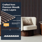 NeatiEase Wood Panels for Wall, 4-Piece 96" x 12.6" Soundproof Wood Slat Wall - Image 2