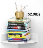 Alsonerbay White Corner Shelf Wall Mount, Large Wooden Shelves - Image 8