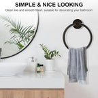 SetSail Towel Holder for Bathroom Wall Screw-in Towel Ring Stainless Steel Hand - Image 6