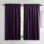NICETOWN Purple Velvet Curtains 63 inches by NICETOWN