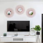 3 Pack Metal Mirrors for Wall Sunburst Wall Mirrors Home Décor Decorative - Image 5