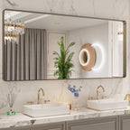 LOAAO 72”X32” Bronze Bathroom Mirrors - Image 8