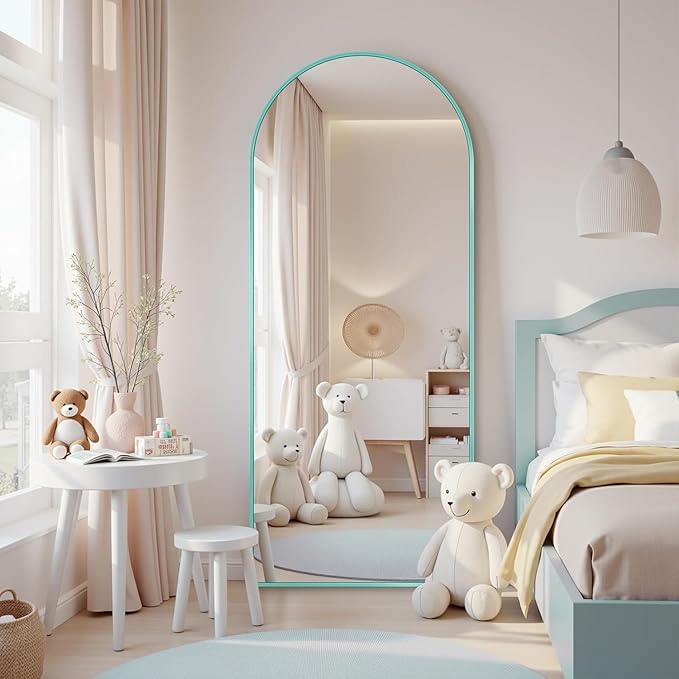 Antok 58" x18” Arched Full Length Floor Mirror, Free Standing/Wall Mount/Leaning by AntokMirror