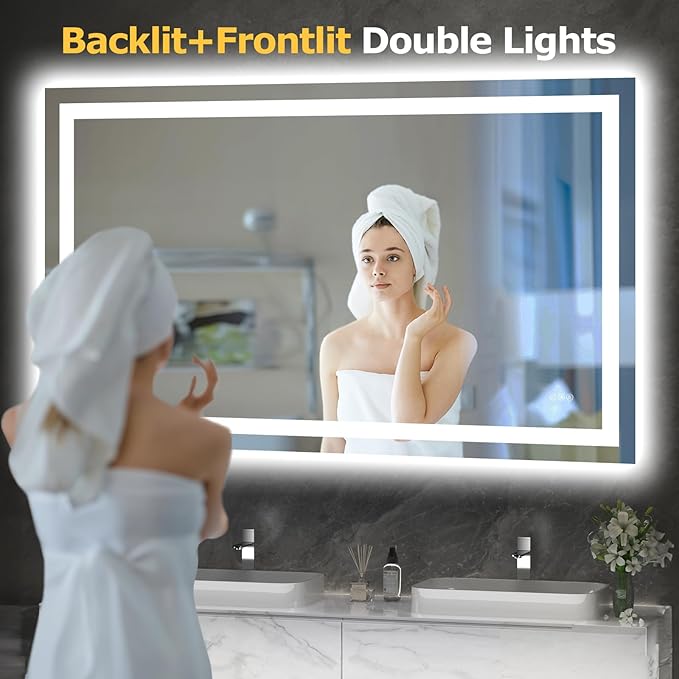 Hivone 60X36 LED Bathroom Mirror - Image 4