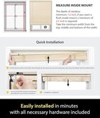 UNISHADES No Drill Blinds for Windows 1" Vinyl L-Shaped Slats Cordless Mini - Image 6