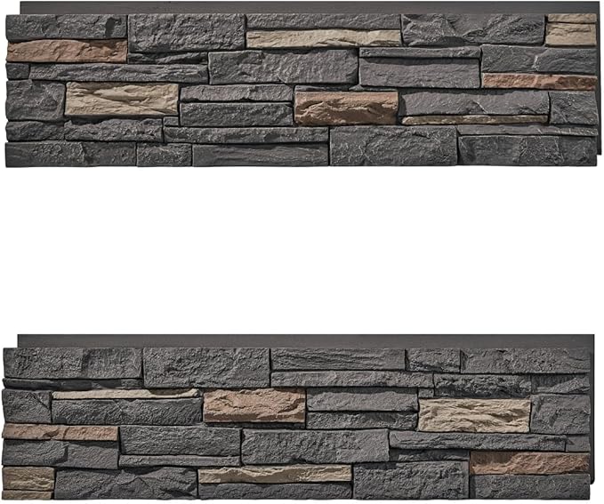 Faux Stone Wall Panels 1-Pack PU Stone Veneer Siding, Mortarless 46.25x12.88 - Image 4